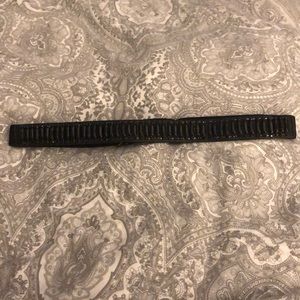 BCBGMaxazria Embellished Black Stretch Belt